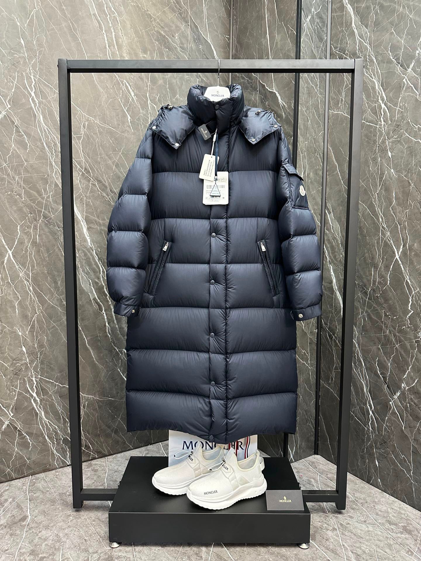 Hanoverian Long puffer Jacket Navy Blue