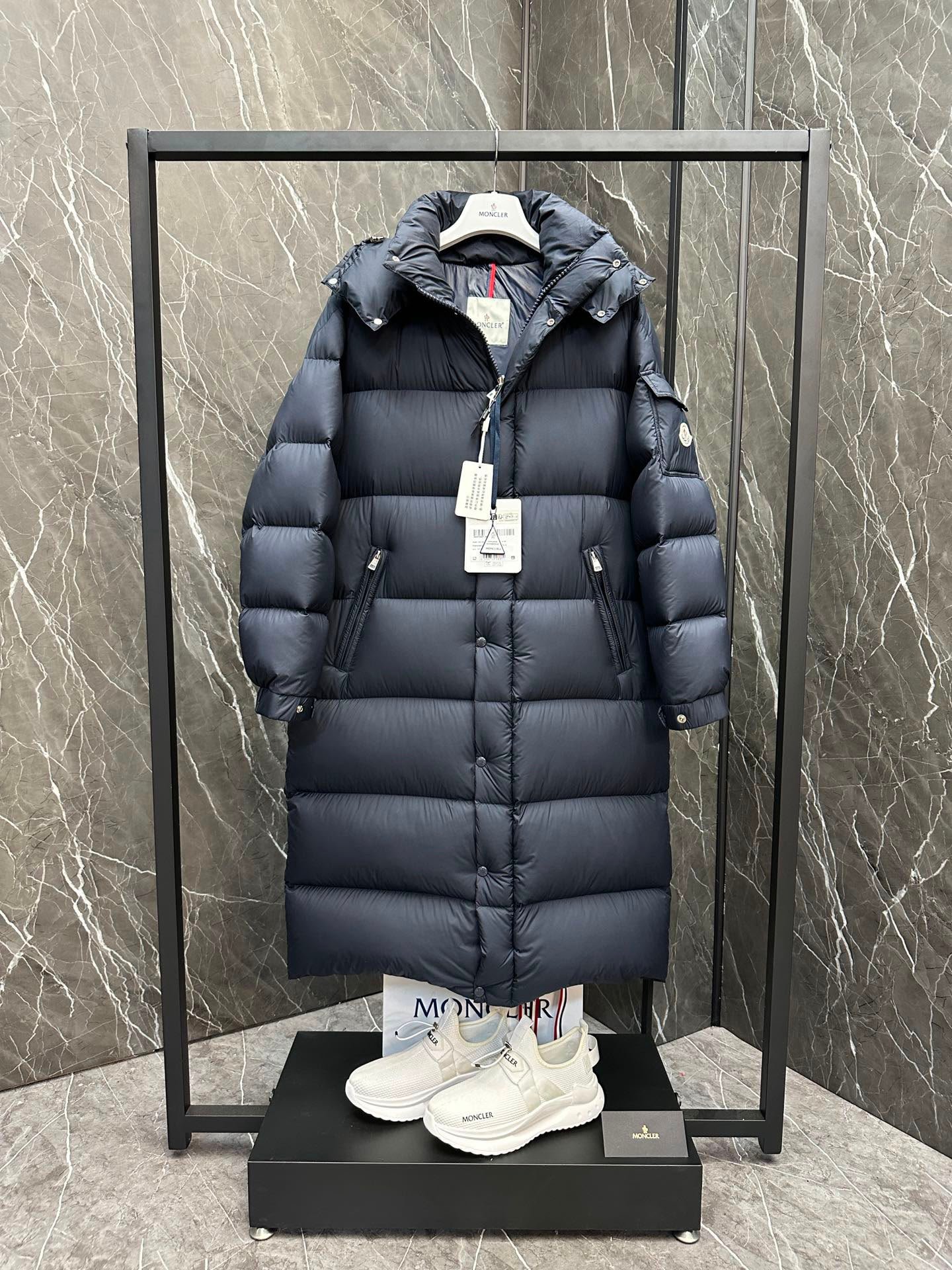 Hanoverian Long puffer Jacket Navy Blue