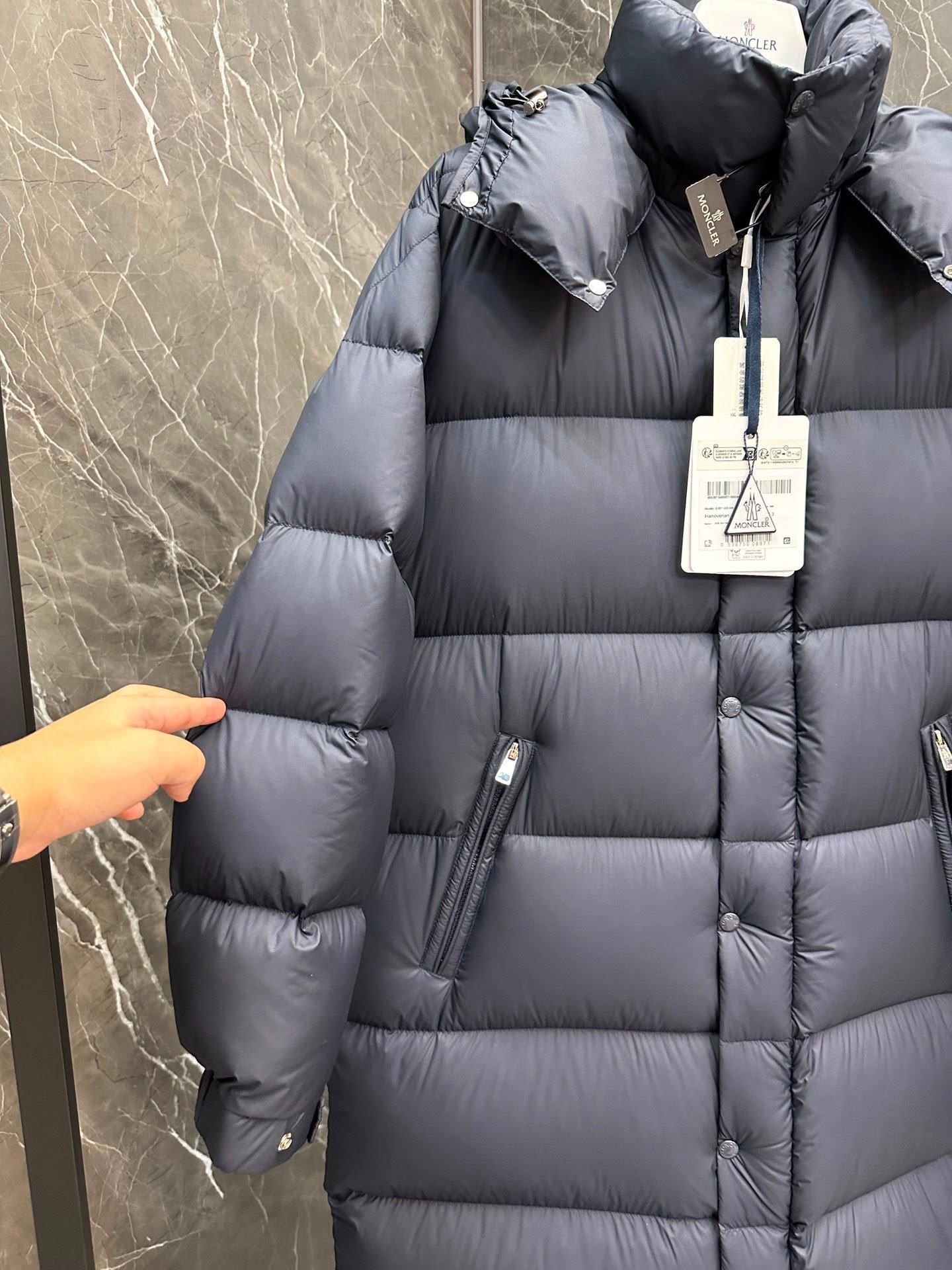 Hanoverian Long puffer Jacket Navy Blue