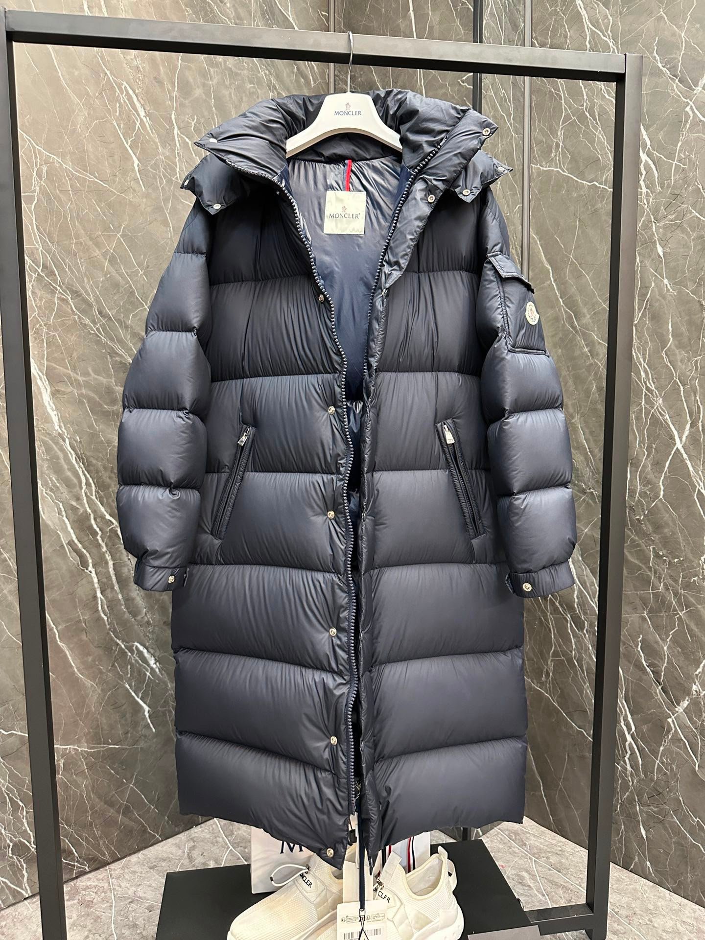 Hanoverian Long puffer Jacket Navy Blue