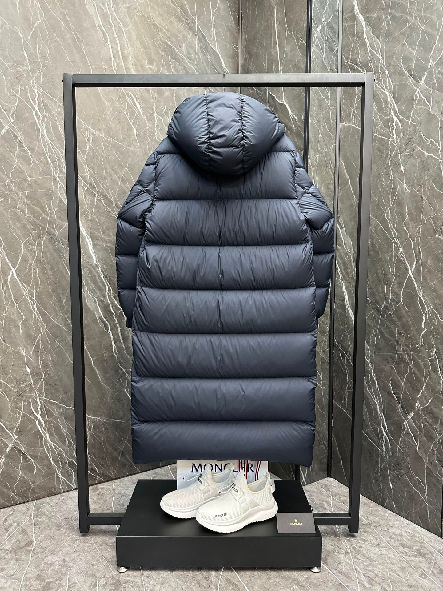 Hanoverian Long puffer Jacket Navy Blue