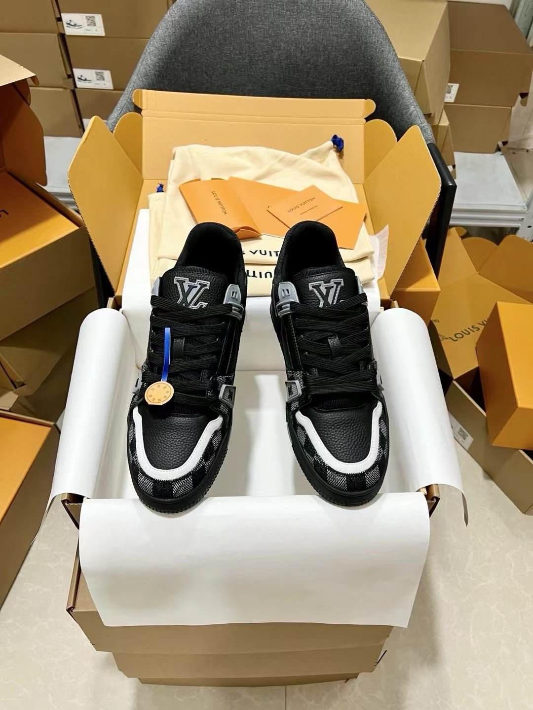 Trainer Sneakers Black Dark Grey