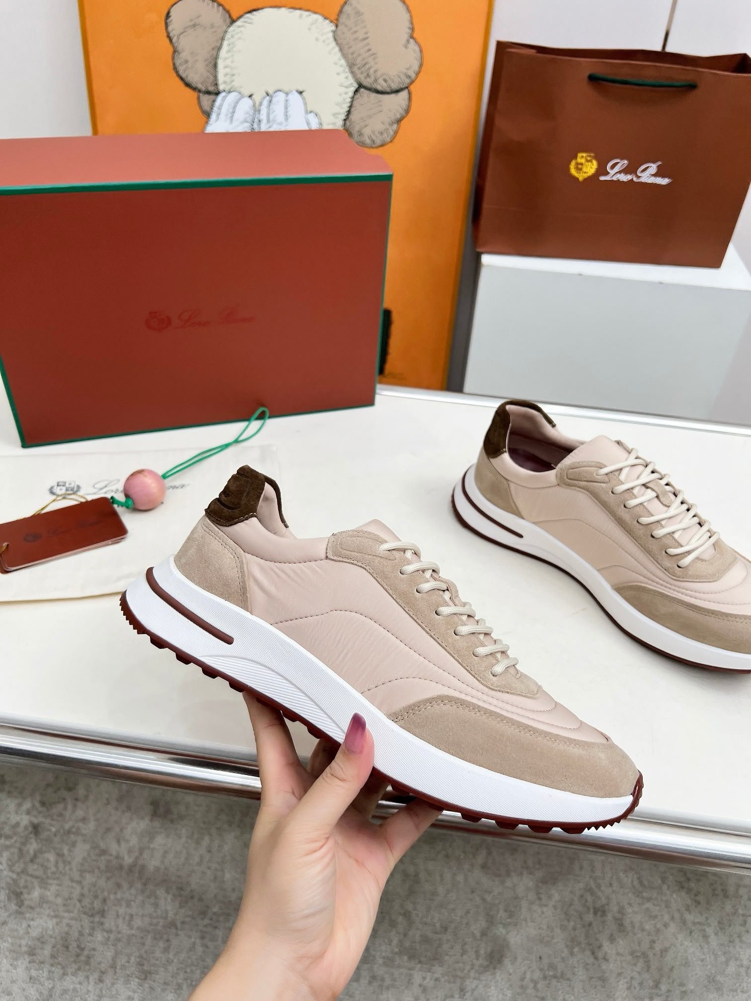 Week End Walk Suede Sneakers Creme Beige