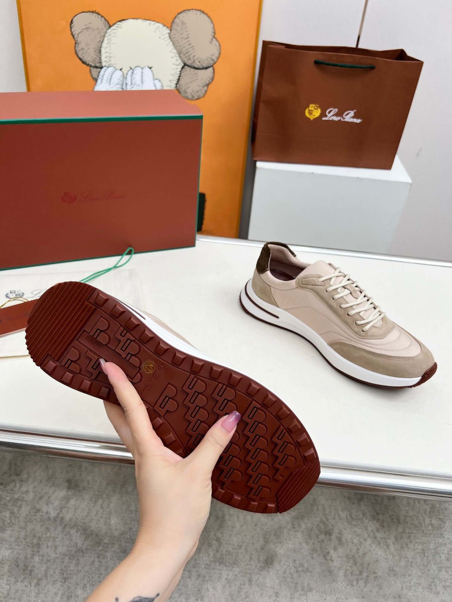 Week End Walk Suede Sneakers Creme Beige