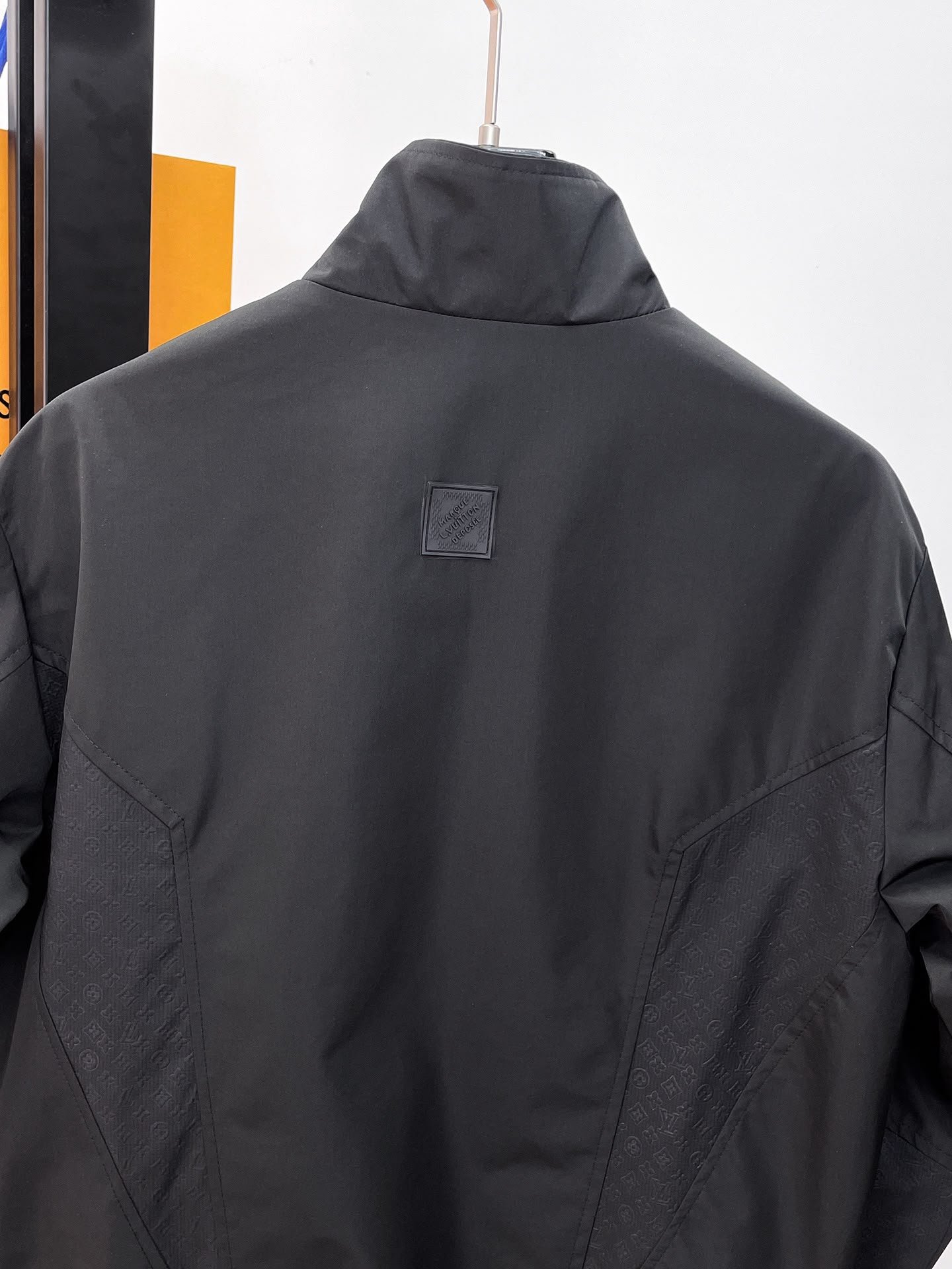 Monogram Zip-Up Windbreaker Black